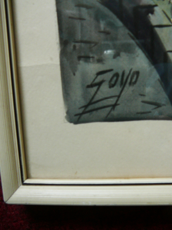 Dominguez Goyo: Dorpsgezicht Noord-Spanje -aquarel- kopen? Bied vanaf 35!