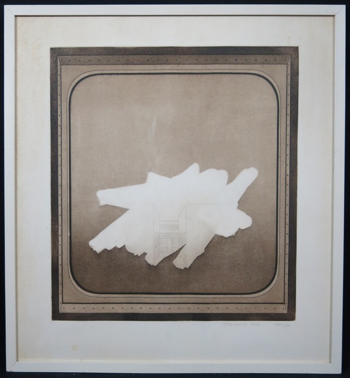 Ton van Os: Ets, Zonder titel I -Ingelijst verkocht voor € 35!