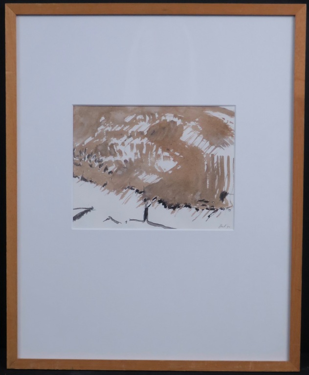 Bart Elfrink: Aquarel, Bass Alpes -Ingelijst kopen? Bied vanaf 1!