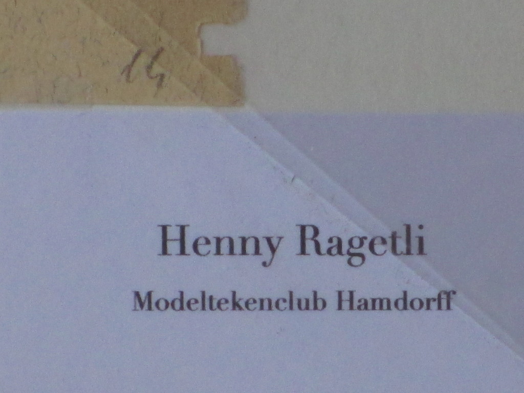 Henny Ragetly, Zittend naakt model, Tekening kopen? Bied vanaf 1!