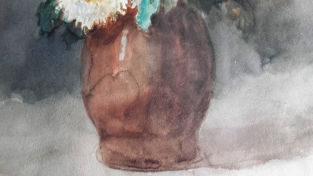 Anton Funke, Bloemstilleven - Gesigneerde Aquarel kopen? Bied vanaf 1!