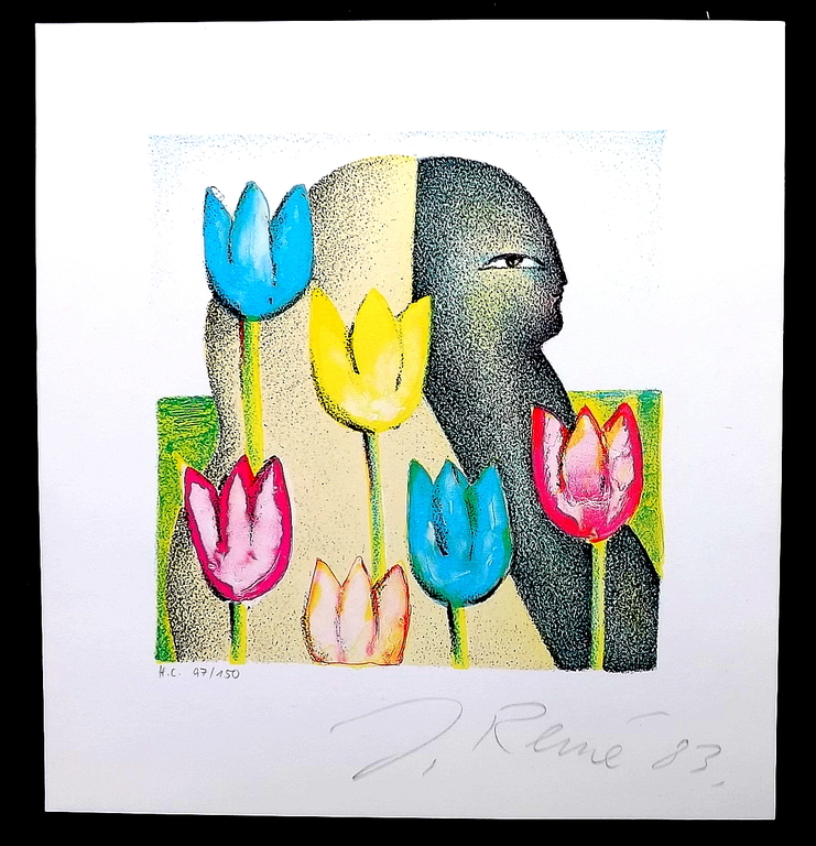 Jörg REMÉ  - 2x gesigneerde litho + boek: Reiziger in tijd en ruimte kopen? Bied vanaf 1!