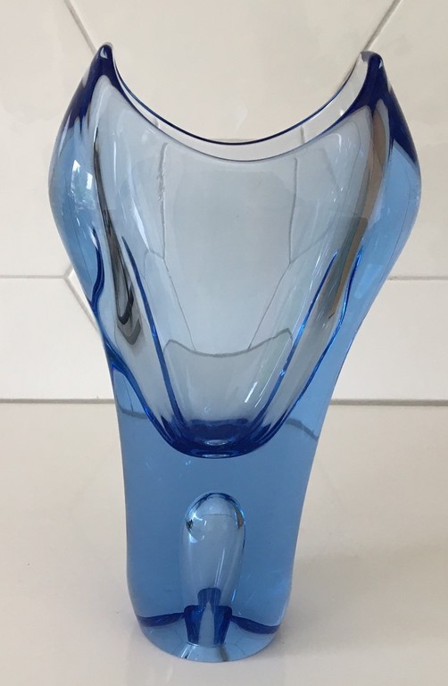 Miloslav Klinger (Zelezny Brod Sklo, ZBS) - Lichtblauwe vaas kopen? Bied vanaf 35!