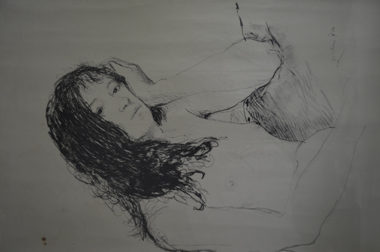 Aat Veldhoen, peinzend naakt , 1964 - rotaprint  kopen? Bied vanaf 40!