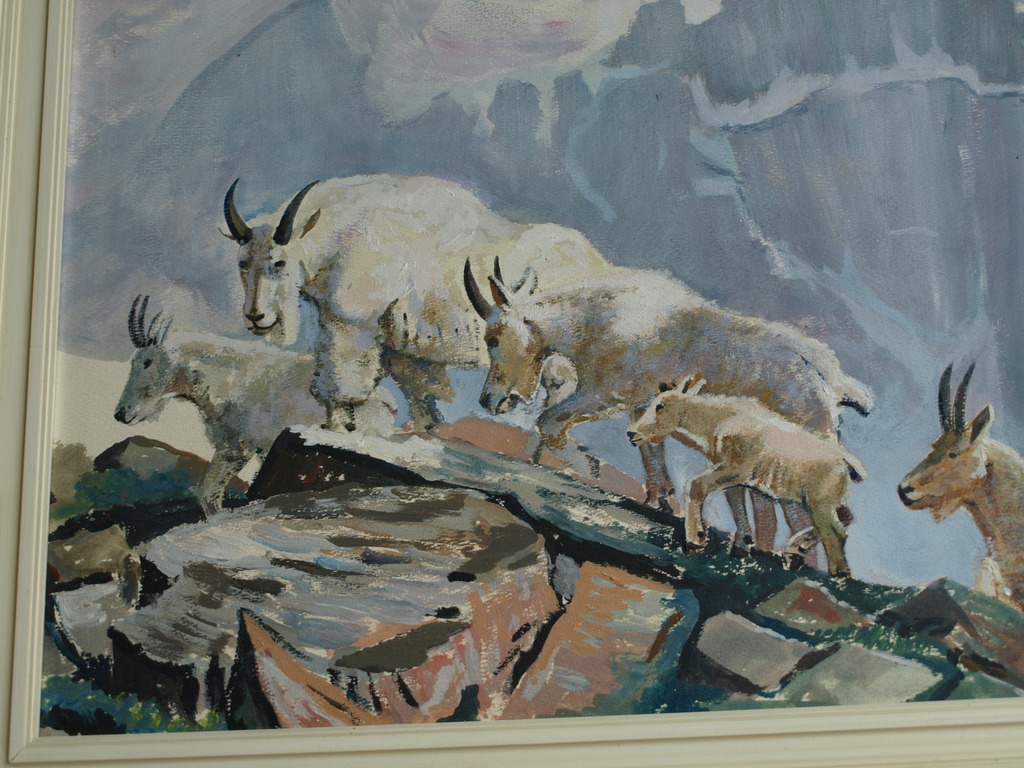 Onbekende kunstenaar : Olieverf op karton, Berglandschap – ingelijst  kopen? Bied vanaf 1!