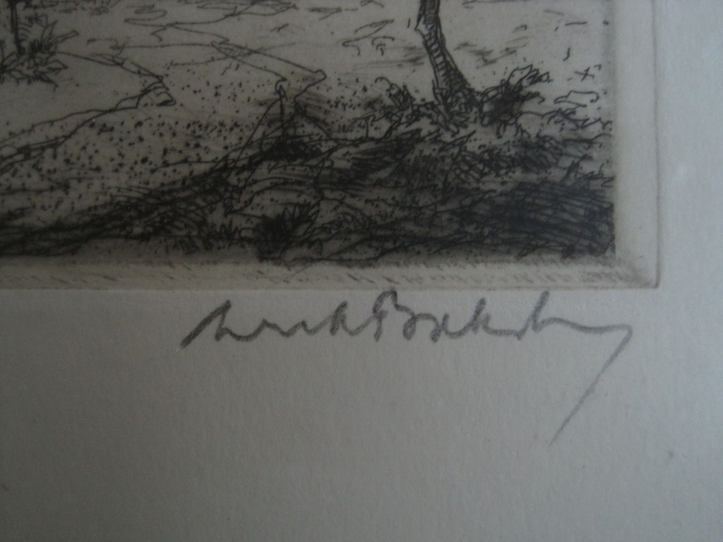 Zeldzaam mooi werk van "de Etser van de Kempen" Dirk Baksteen 1886-1971  kopen? Bied vanaf 1!