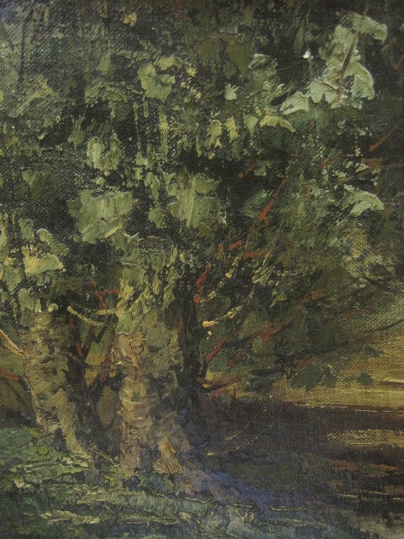 ca. 1900 impressionist. olieverf "landschap met personen" gesigneerd  kopen? Bied vanaf 1!