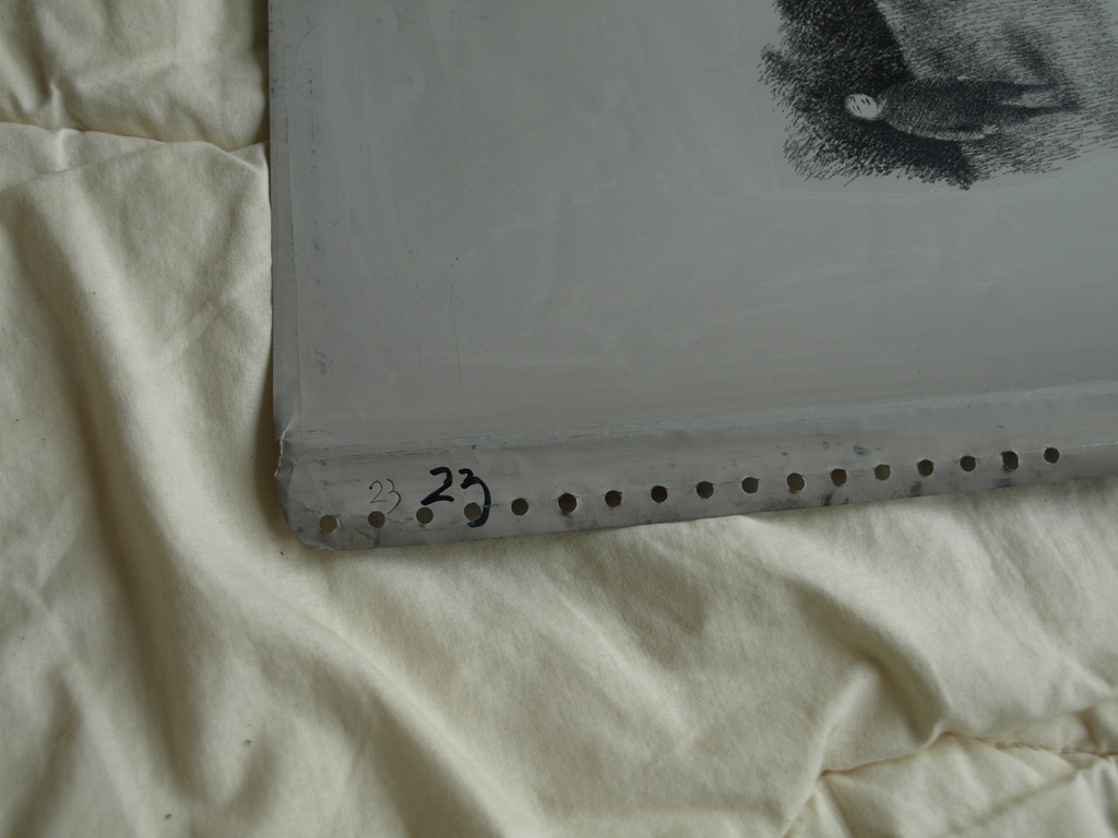 METTEN KOORNSTRA  (1912-1978) – Originele drukplaat lithopers 2 – ca 1975 kopen? Bied vanaf 35!