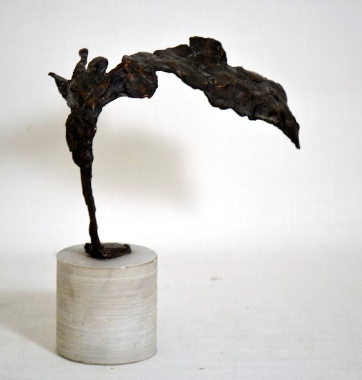 Onbekend: Bronzen Engel op marmeren sokkel.  kopen? Bied vanaf 1!