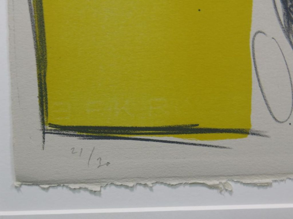 Jan van der Pol: Litho, Zonder titel (geel) kopen? Bied vanaf 1!