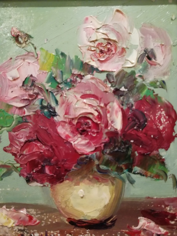 onbekend kunstenaar - olieverf op paneel - bloemen stilleven - circa 1960 kopen? Bied vanaf 1!