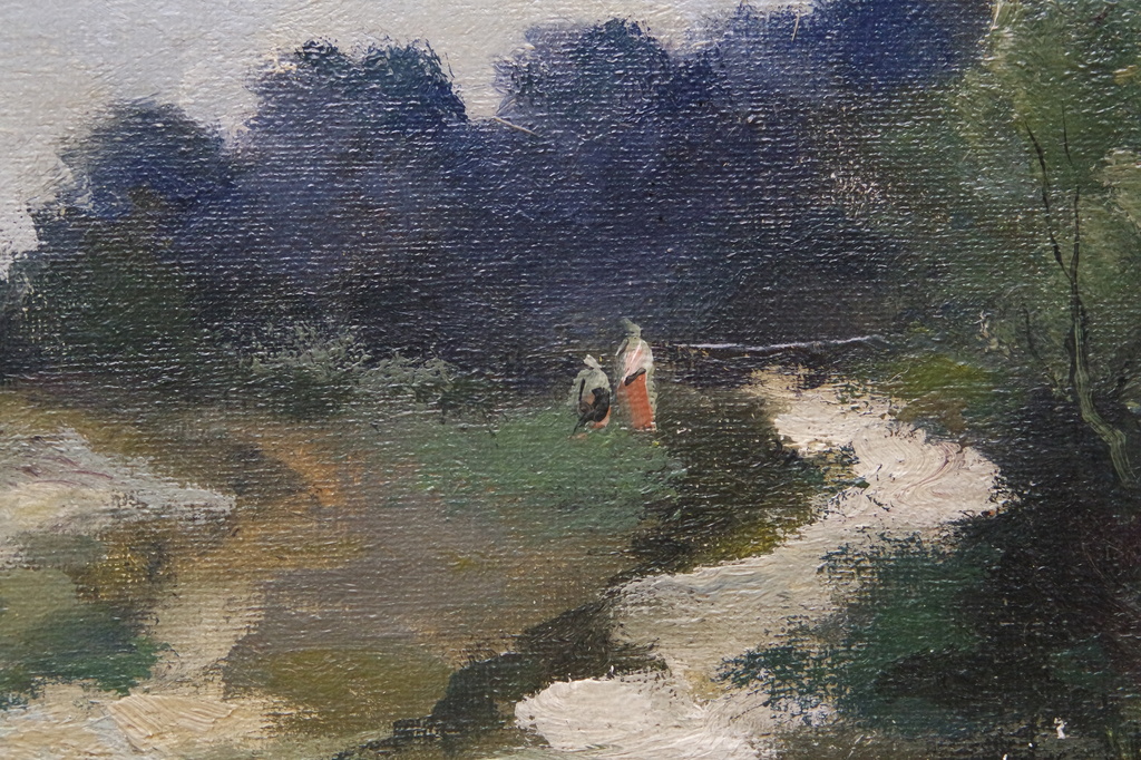 Antoon Markus (1870-1955) - olieverf op doek - landschap met figuren kopen? Bied vanaf 270!