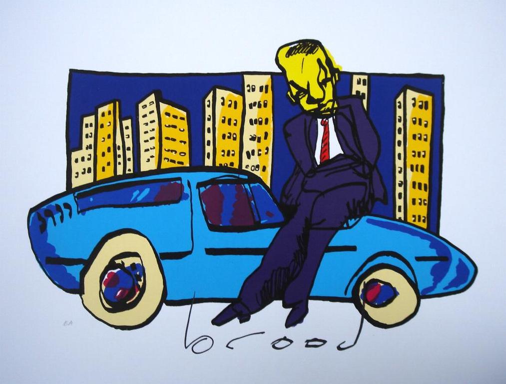 HERMAN BROOD, grote gelimiteerde en handgesigneerde zeefdruk 'Sharp Dressed' kopen? Bied vanaf 1!