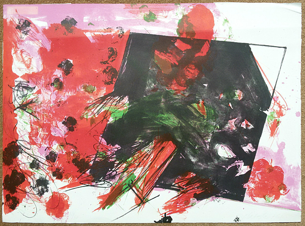 Ger Lataster - Abstracte compositie (1976), litho kopen? Bied vanaf 65!