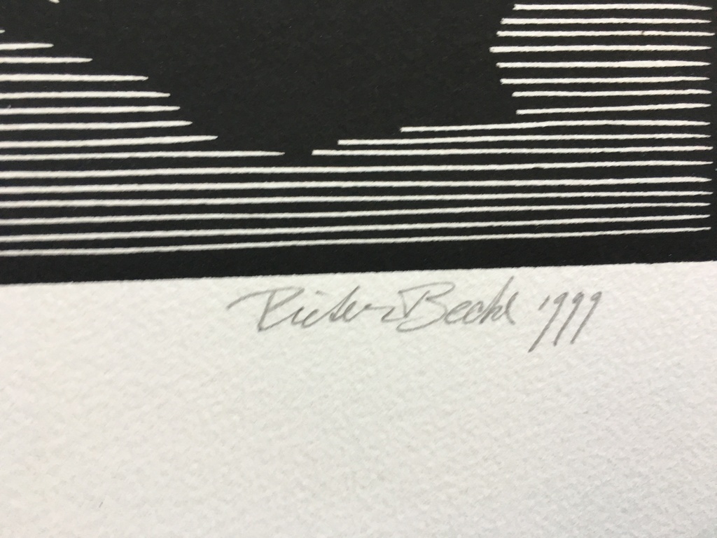 Litho, surrealistisch strak zwart/wit beperkte oplage 2/15, handgesigneerd kopen? Bied vanaf 35!