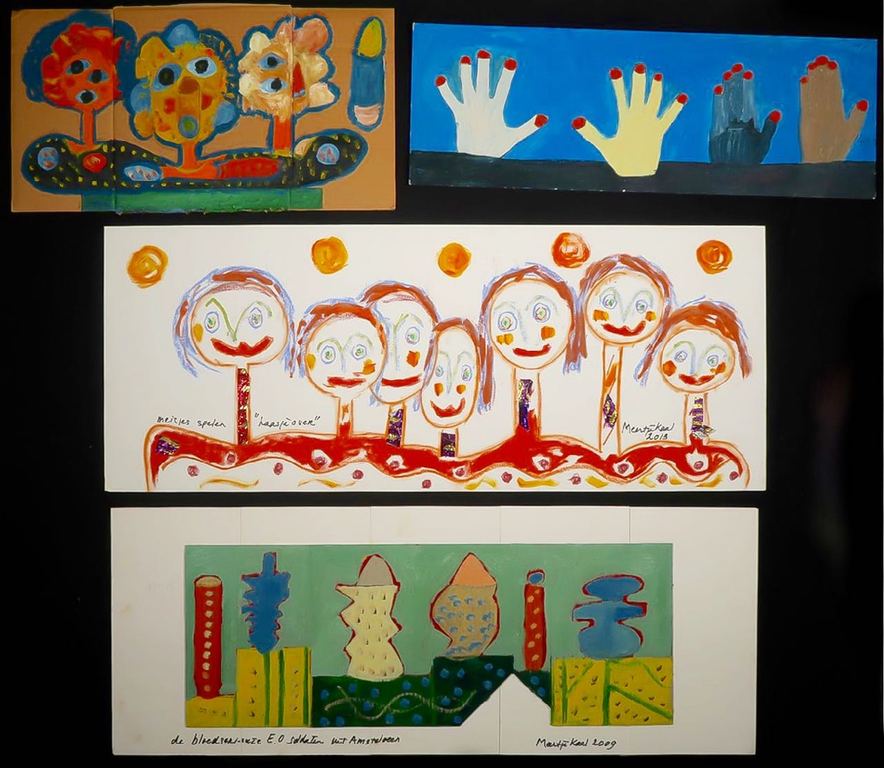 Lot met 4x gemengde techniek van Meertje Kaal kopen? Bied vanaf 1!