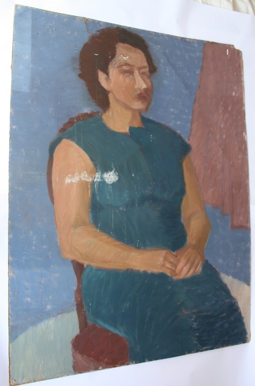 Karel Timmerman - Groot acrylverf op karton - naakte vrouw kopen? Bied vanaf 20!