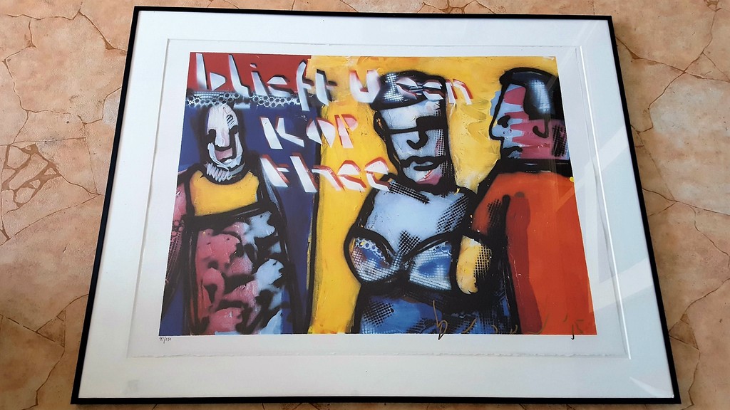 Herman Brood: zeefdruk, Blieft u een kop thee kopen? Bied vanaf 350!