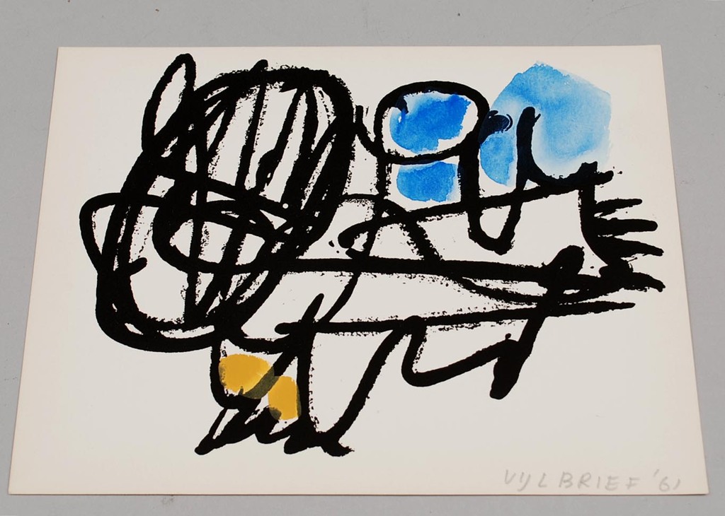 ERNST VIJLBRIEF (1934-2010) handingekleurde litho 1961 kopen? Bied vanaf 25!