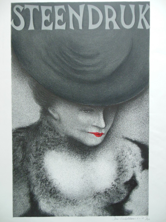 Jan Sinkeldam, Litho E.A., Dame met hoed kopen? Bied vanaf 25!