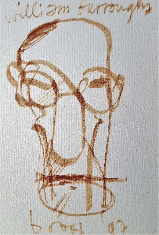 Herman Brood: originele tekening, William Burroughs verkocht voor € 125!