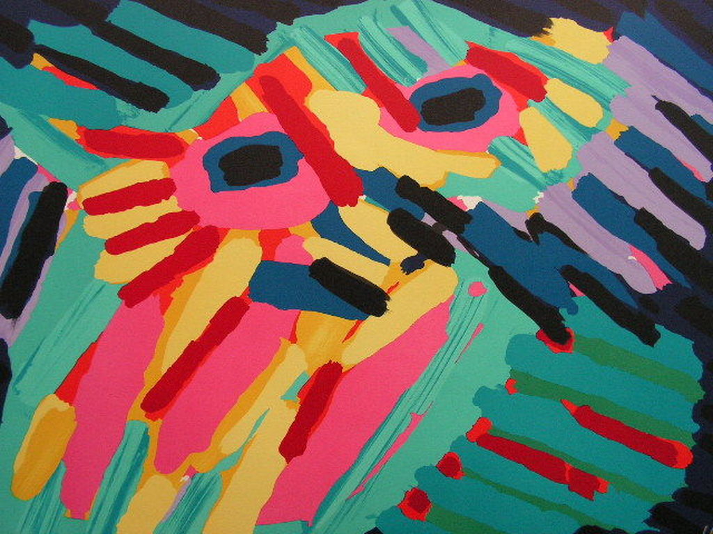 Karel Appel - Big head coming down - gesigneerde lithografie - oplage 175 ex. -  kopen? Bied vanaf 450!