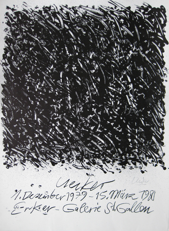 Günther Uecker - Erker Galerie, St. Gallen 1980 (Handgesigneerd) verkocht voor € 132!