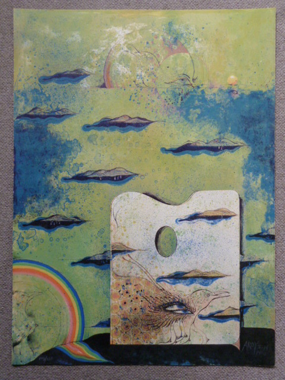 Ardy Struwer - kleurenlitho - Compositie met palet kopen? Bied vanaf 35!