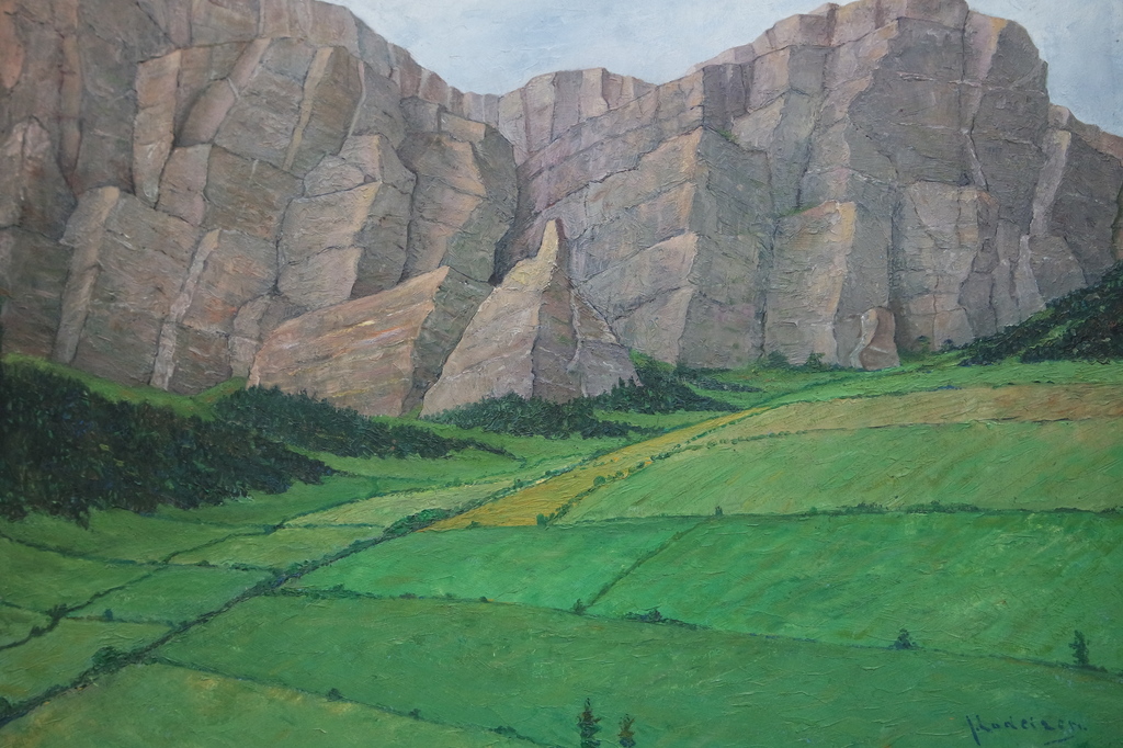 Jo Lodeizen (1892-1980) - olieverf op board - gebergte kopen? Bied vanaf 95!