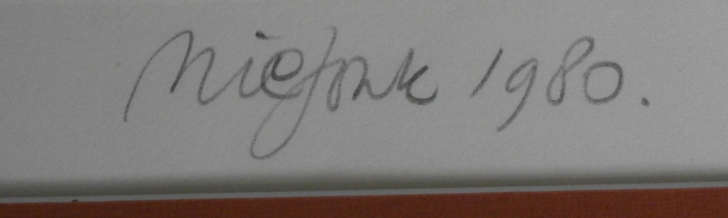 Nic Jonk - ingelijste zeefdruk: vrouwelijk naakt - 15 jaar beeldentuin Nic Jonk  kopen? Bied vanaf 80!