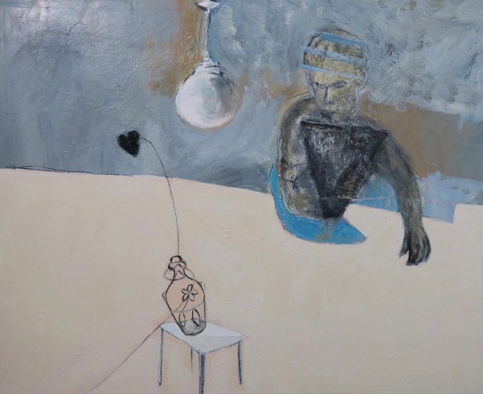 Udo Dziersk: Olieverf op doek, Schwarze Herzen lieben langer - Ingelijst (Groot) kopen? Bied vanaf 250!