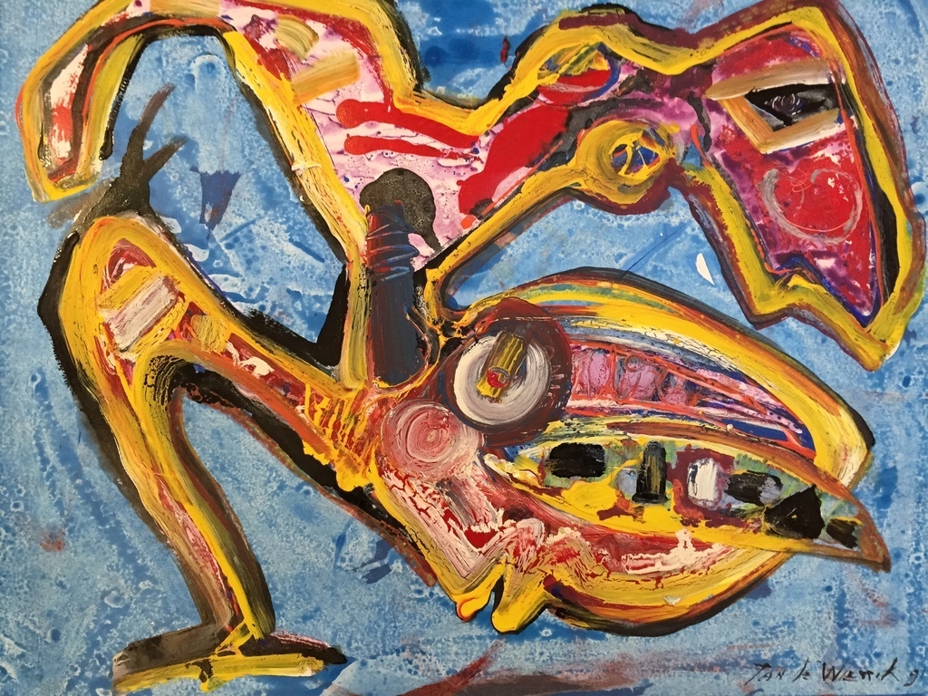 JAN TE WIERIK  Origineel werk Gemengde technieken verkocht voor € 665!