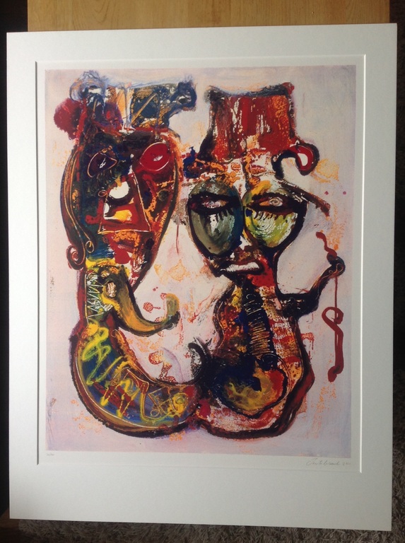 te Wierik, litho op papier, 26/160 Fantasievoorstelling incl. passepartout 90X70 verkocht voor € 195!