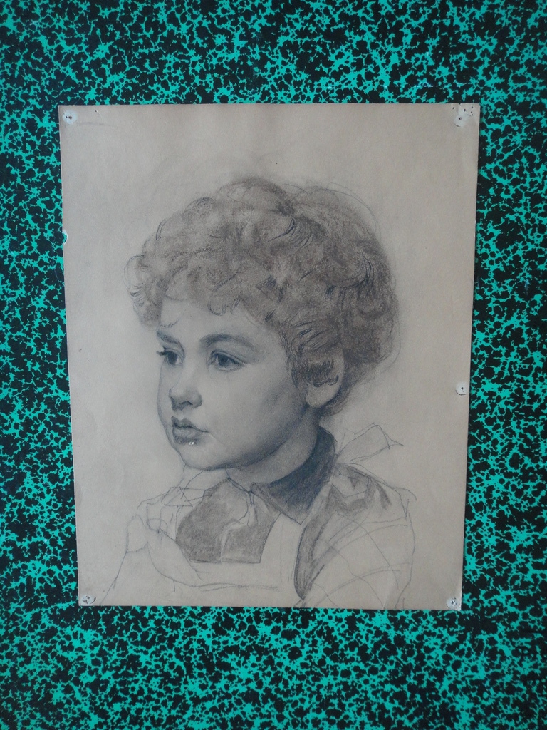 Aart Bijl, tekening, jongenskopje kopen? Bied vanaf 30!