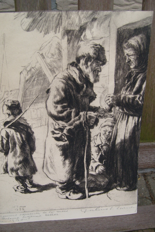 Turner, tekening, De Bedelaar,  kopen? Bied vanaf 25!