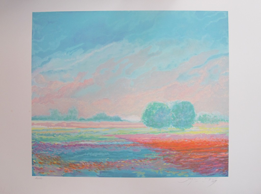 "Paysage" - kleurenlithografie, 170 ex.  kopen? Bied vanaf 39!
