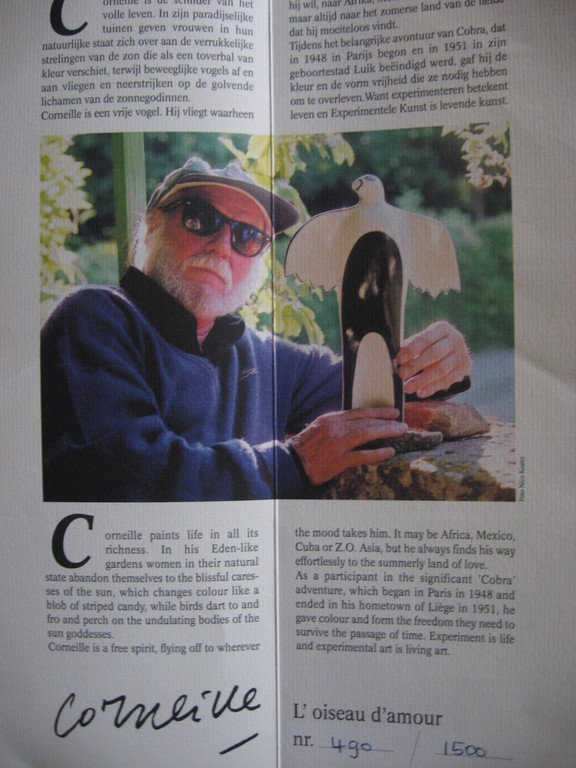 Corneille: Beeld van kunsthars - L'oiseau d'amour - 1500 ex. kopen? Bied vanaf 129!