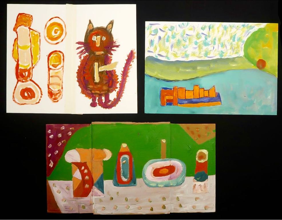 Lot met 3x Olieverf op karton van Meertje Kaal kopen? Bied vanaf 1!