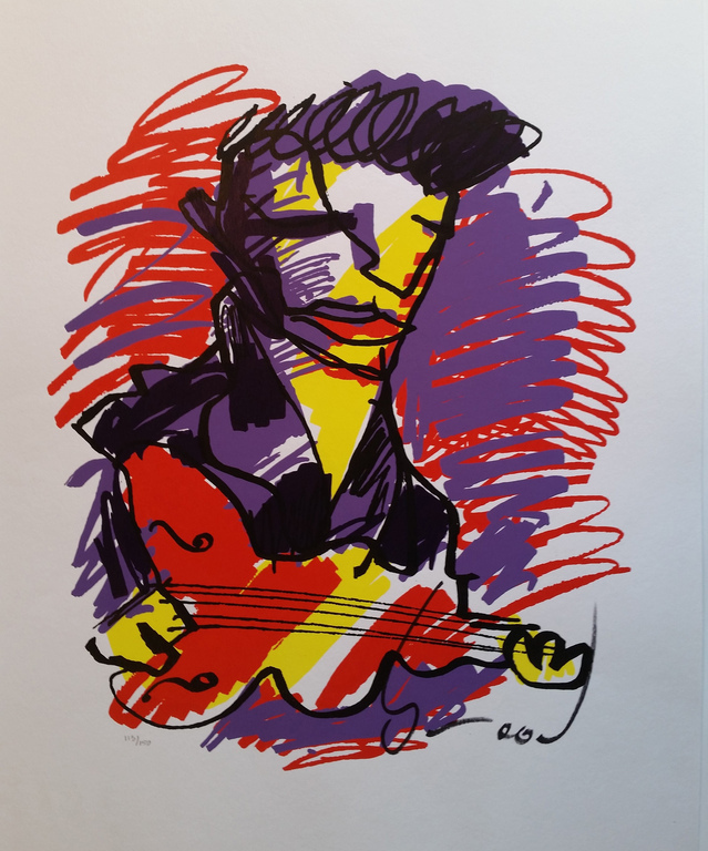 Originele zeefdruk van Herman Brood - Elvis kopen? Bied vanaf 1!