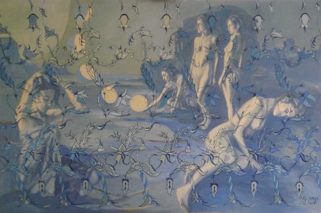 Valentin Bakardjiev: Olieverf op doek, Zonder titel (Groot) verkocht voor € 320!