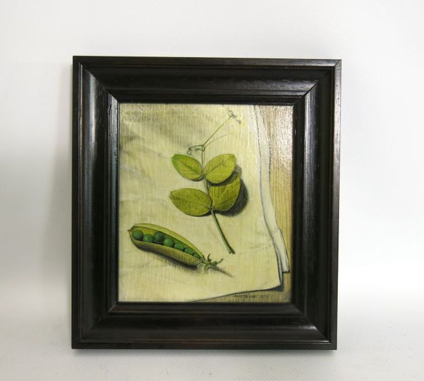 Maarten 't Hart: Olieverf op paneel, Stilleven 'boontjes' kopen? Bied vanaf 175!