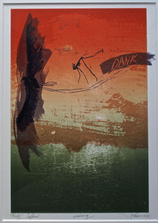 Zeefdruk in lijst met als titel "DANK" oplage II / XV kopen? Bied vanaf 1!