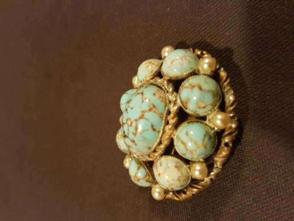 broche anni 60 turchese kopen? Bied vanaf 1!