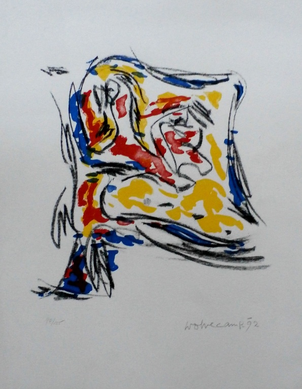 Theo Wolvecamp - zeefdruk: compositie - 1992 kopen? Bied vanaf 150!