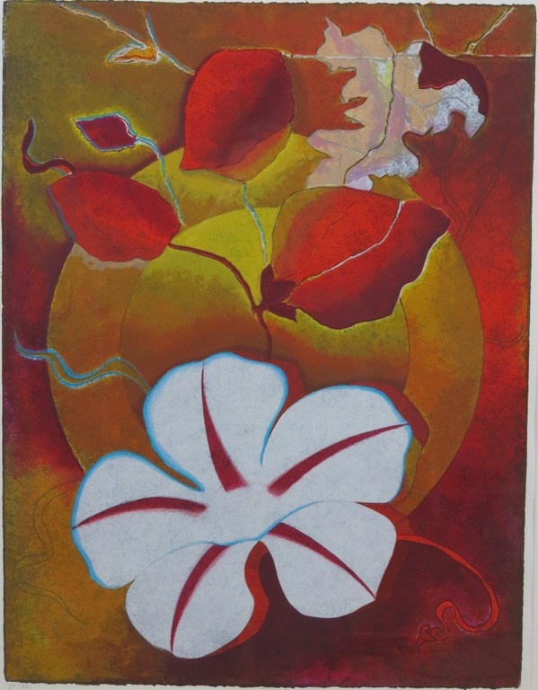 Jan van Delft: Zeefdruk, Morning Glory I - Ingelijst (groot) kopen? Bied vanaf 50!