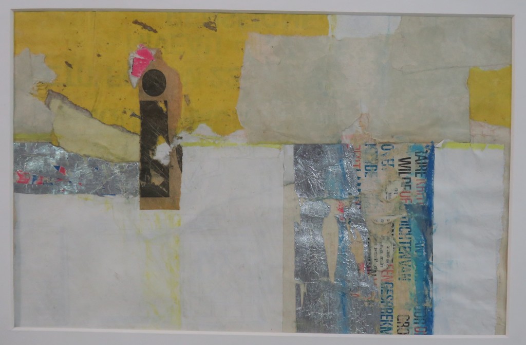 Louise van Terheijden: Collage op papier, Z.T. Abstract - Ingelijst kopen? Bied vanaf 20!
