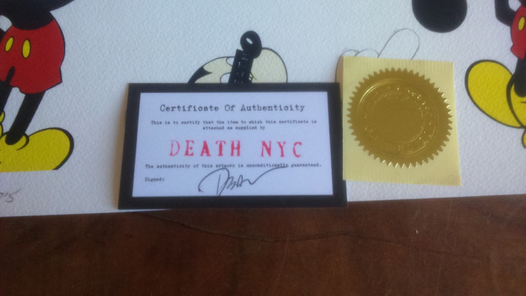 Death NYC large Fine Art Print Mickey with COA and Seal kopen? Bied vanaf 49!