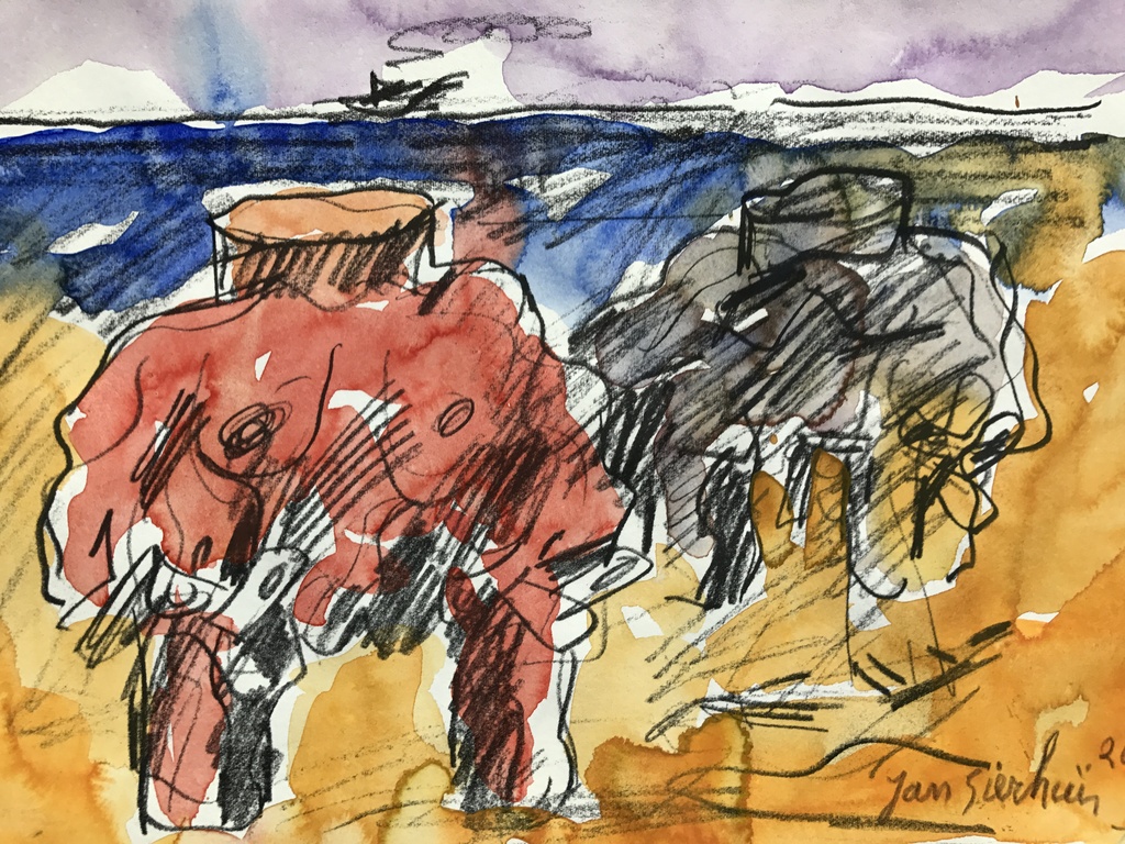 Jan Sierhuis ingekleurde litho 2015 kopen? Bied vanaf 1!