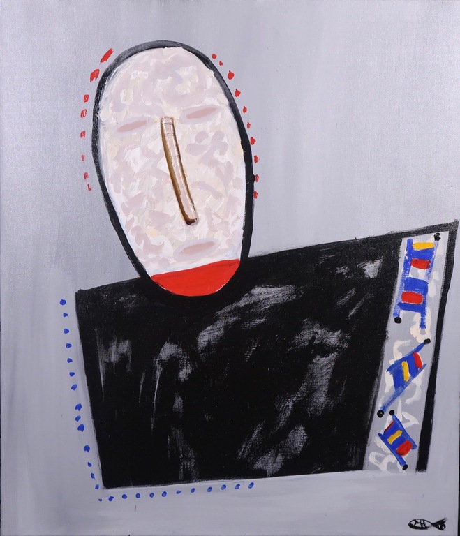 Marianne Hoogstraten: Acryl en schelp op doek, Z.T.  verkocht voor € 400!