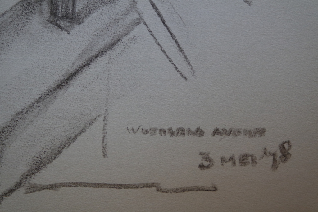 Ton Pape (1916 - 2003) - houtskooltekening - vrouw aan het schilderen kopen? Bied vanaf 35!